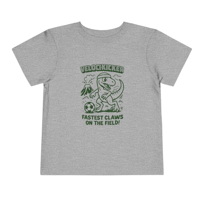 Toddler Velocikicker Soccer Tee - Fastest Claws on the Field, Kids Shirt, Dinosaur Graphic Tee, Soccer Fan Apparel, Birthday Gift - Image 3