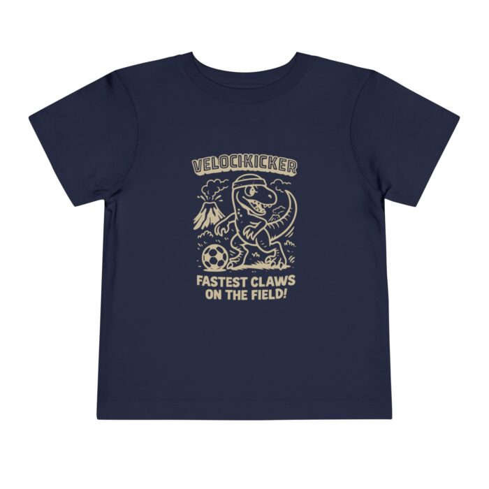 Toddler Velocikicker Soccer Tee - Fastest Claws on the Field, Kids Shirt, Dinosaur Graphic Tee, Soccer Fan Apparel, Birthday Gift - Image 4
