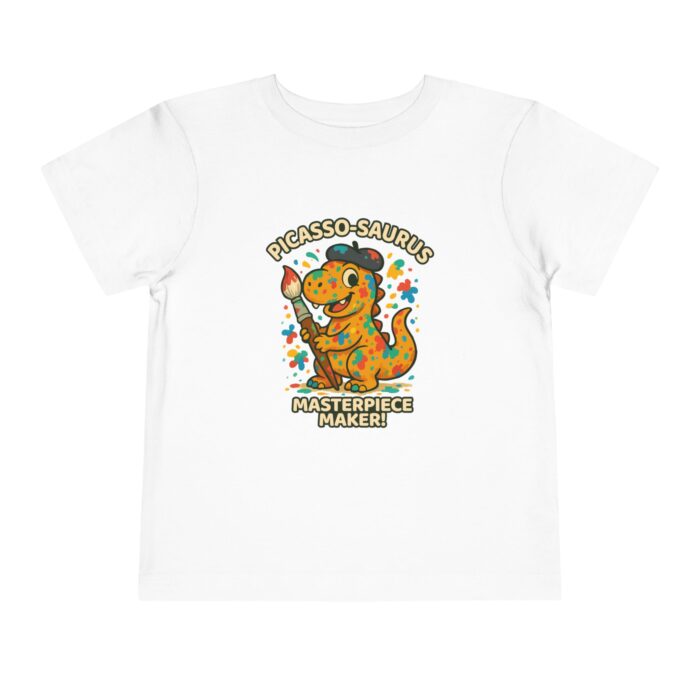 Picasso-Saurus Toddler Tee, Dinosaur T-Shirt, Kids Art Shirt, Fun Graphic Tee, Birthday Gift, Creative Gift for Kids