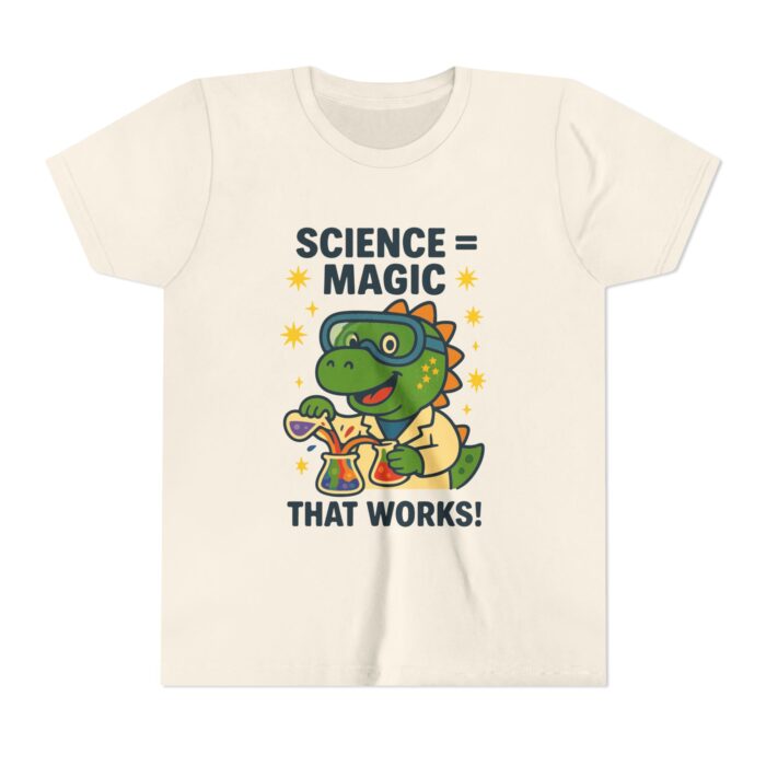 Dinosaur Science Magic Tee - Fun Short Sleeve T-Shirt for Young Learners - Image 3