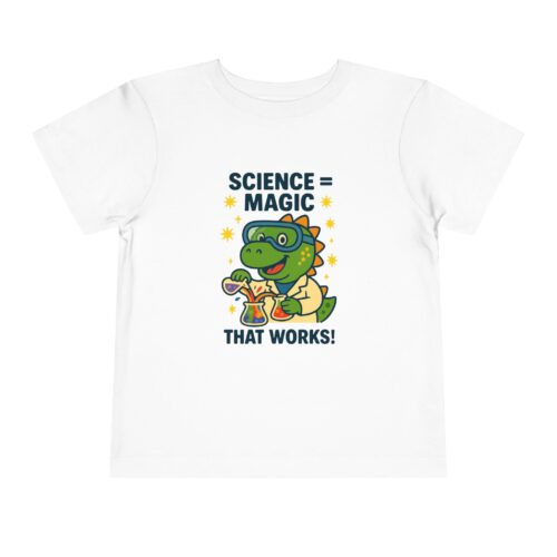 Toddler Science Magic Tee, Cute Dinosaur Shirt, Kids Birthday Gift, Playful Toddler Outfit, Science Theme Apparel