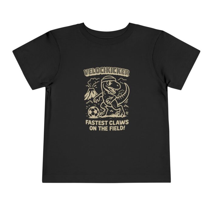 Toddler Velocikicker Soccer Tee - Fastest Claws on the Field, Kids Shirt, Dinosaur Graphic Tee, Soccer Fan Apparel, Birthday Gift - Image 2