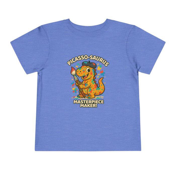 Picasso-Saurus Toddler Tee, Dinosaur T-Shirt, Kids Art Shirt, Fun Graphic Tee, Birthday Gift, Creative Gift for Kids - Image 4