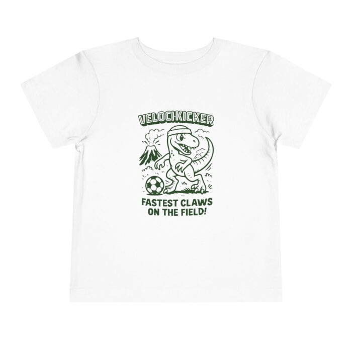 Toddler Velocikicker Soccer Tee - Fastest Claws on the Field, Kids Shirt, Dinosaur Graphic Tee, Soccer Fan Apparel, Birthday Gift