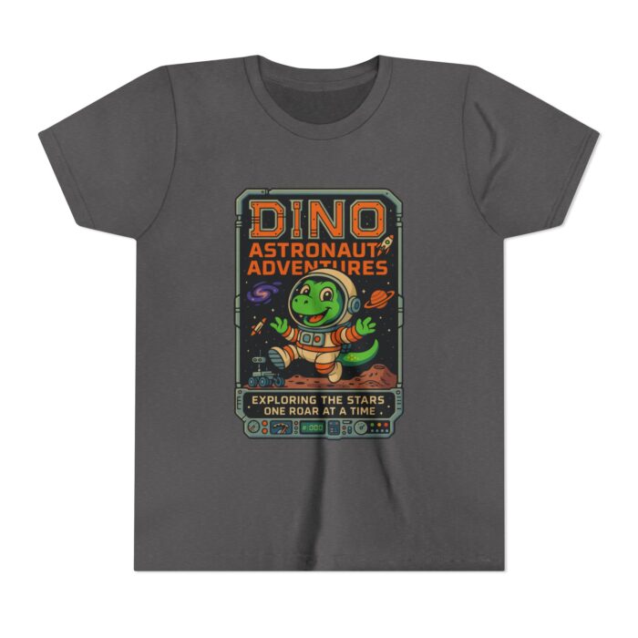 Dino Astronaut Adventures Youth Tee - Explore the Stars in Style! - Image 4