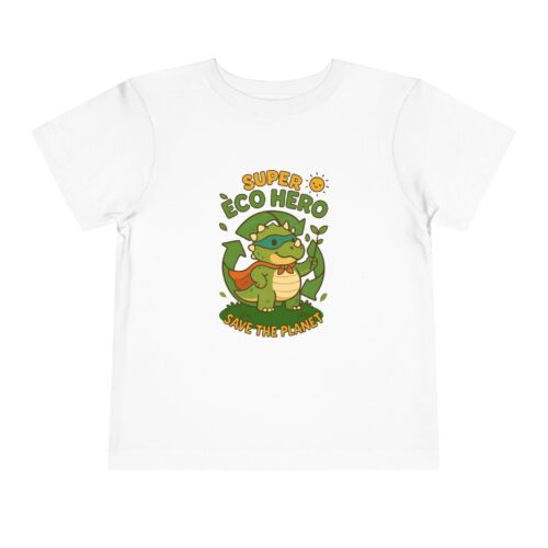 Eco Hero Toddler Tee, Kids T-Shirt, Superhero Shirt, Green Living Gift, Earth Day Outfit, Nature Lover Clothing